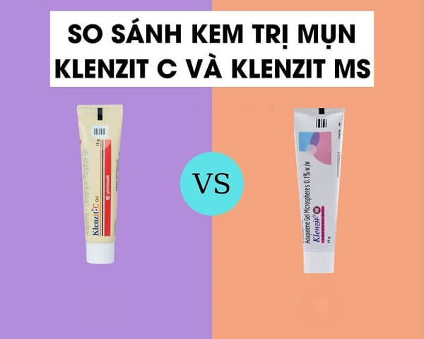 So sánh điểm khác nhau của kem trị mụn Klenzit C và Klenzit MS