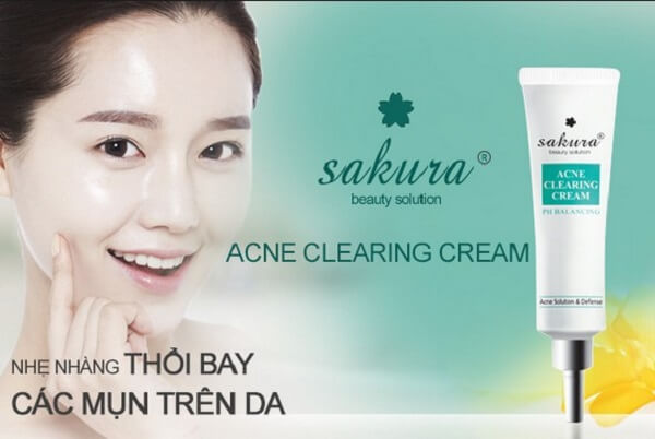 Sakura Acne Clearing Cream được sản xuất tại xứ sở hoa Anh Đào