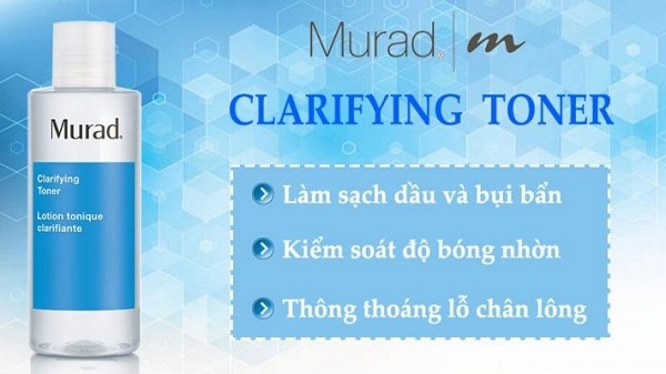 Nước Hoa Hồng Murad Clarifying Toner 180ml giúp làm tinh khiết da, trị mụn