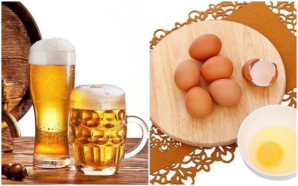 Trứng gà và bia mang tới làn da sạch mụn