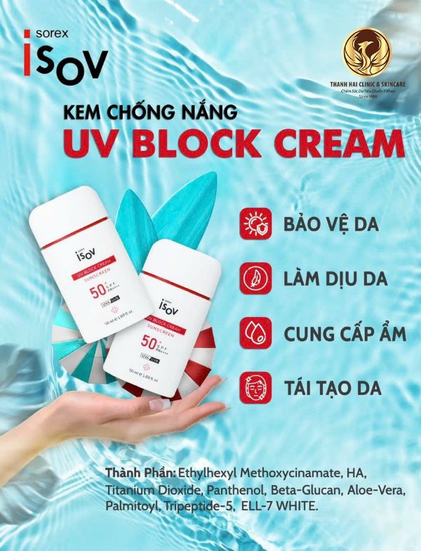 Công dụng kem chống nắng tế bào gốc UV Block Cream